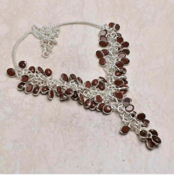 Jewelry - New rubelite sterling silver necklace